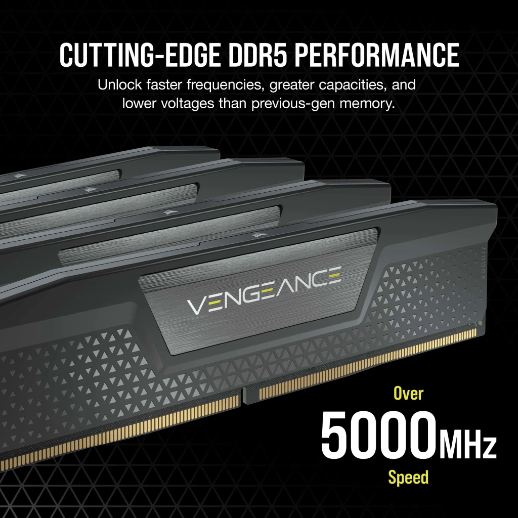 رم کورسیر مدل CORSAIR VENGEANCE 32GB(16GBx2) 6200MHz Black CL36