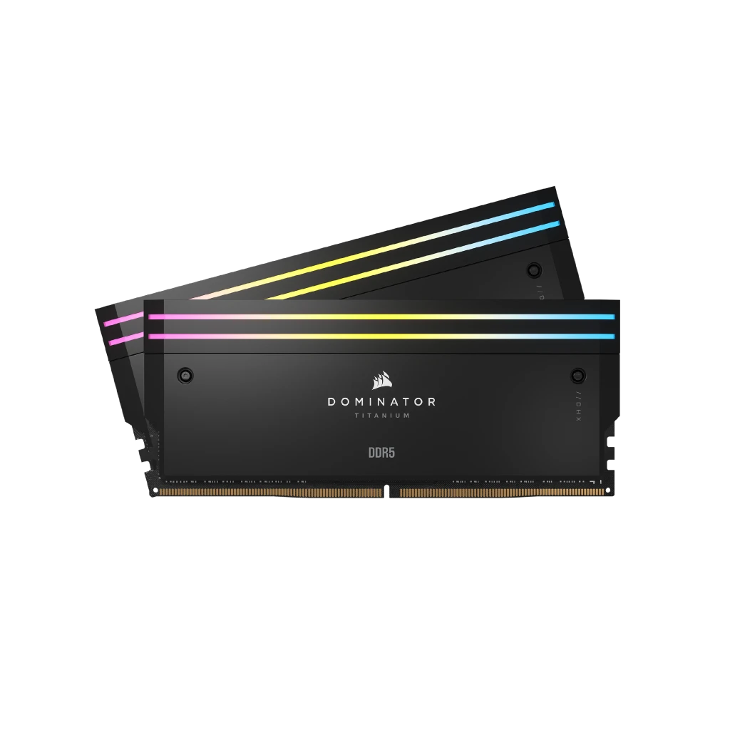 رم کورسیر مدل CORSAIR DOMINATOR TITANIUM 64GB(32GBx2) 6000 RGB BLACK CL30