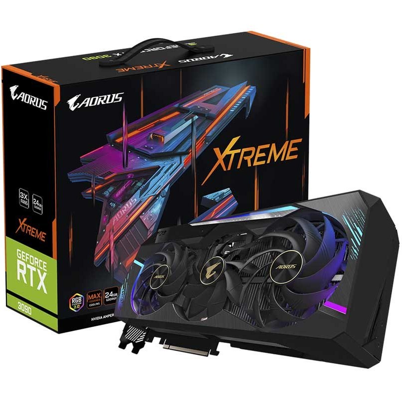 کارت گرافیک استوک گیگابایت مدل Gigabyte Aorus RTX3090 Xtreme 24GB