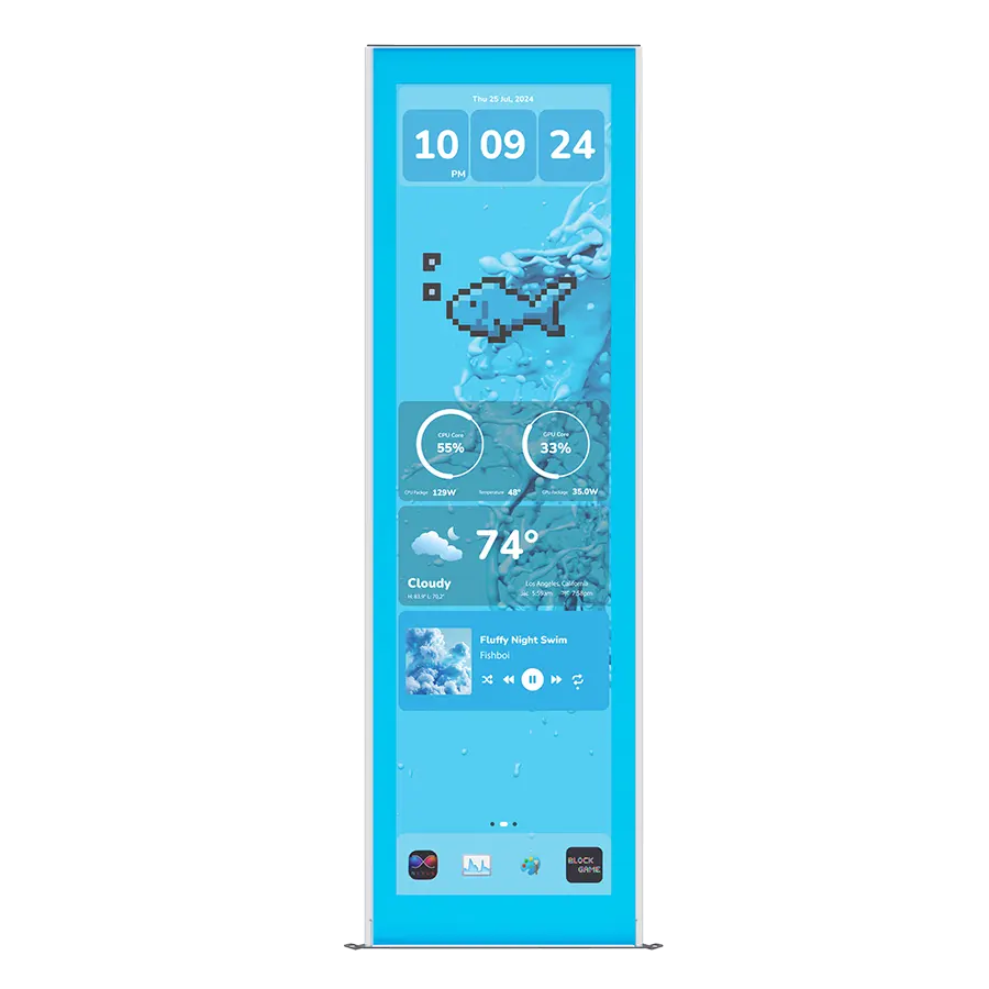 نمایشگر کیس هایت مدل HYTE Y70 Touch infinite Display BLUEBERRY MILK