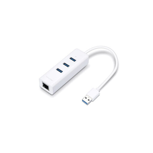 هاب 4 پورت USB 3.0 با پورت LAN تی پی لینک UE330