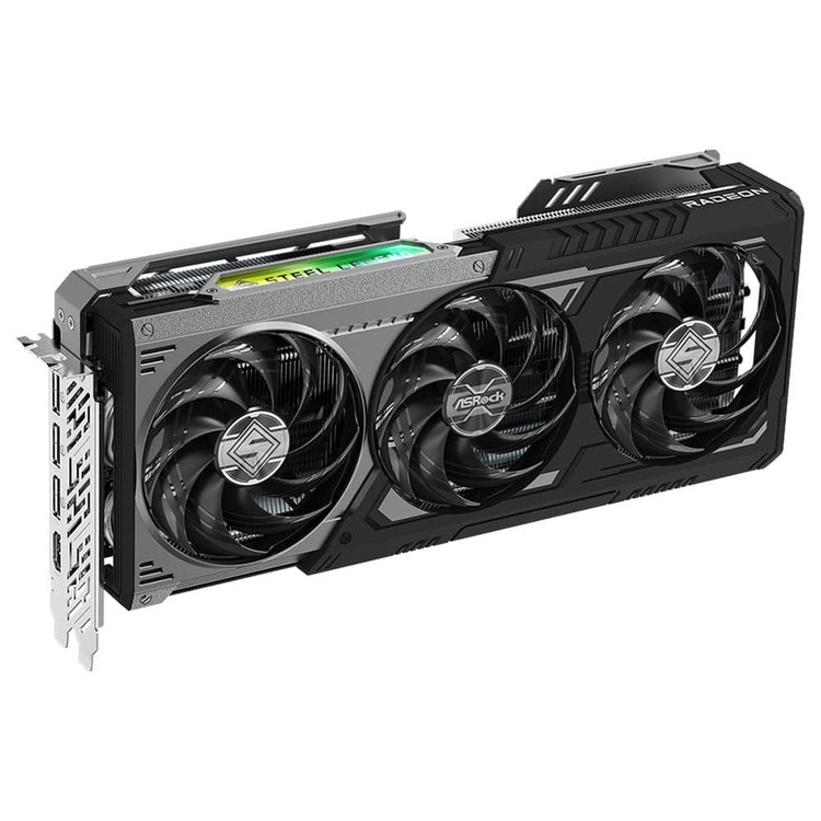 کارت گرافیک ازراک مدل ASROCK Radeon RX 9070 XT Steel Legend Dark 16GB