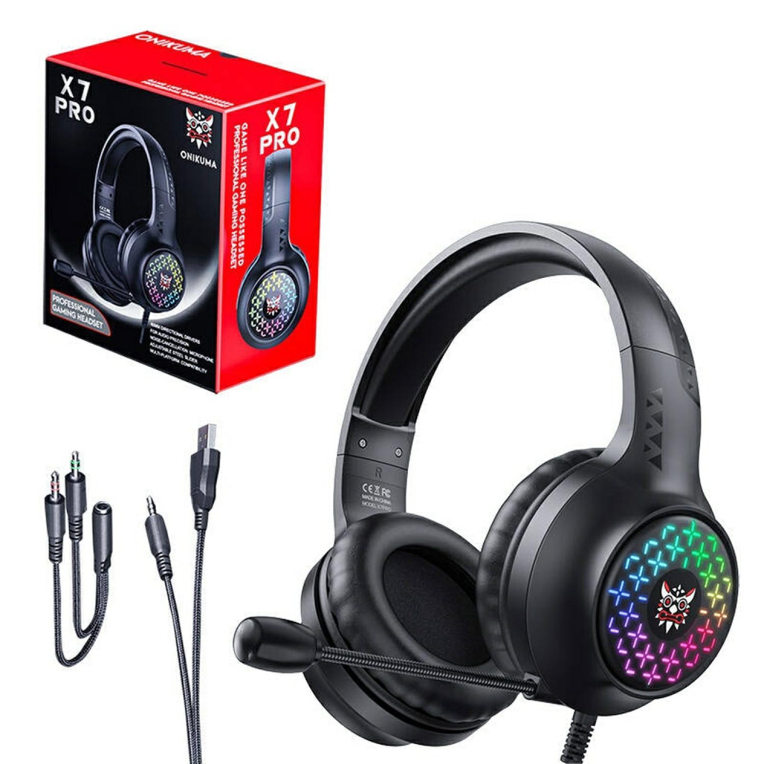 هدست اونیکوما مدل Onikuma X7 Pro Wired Black
