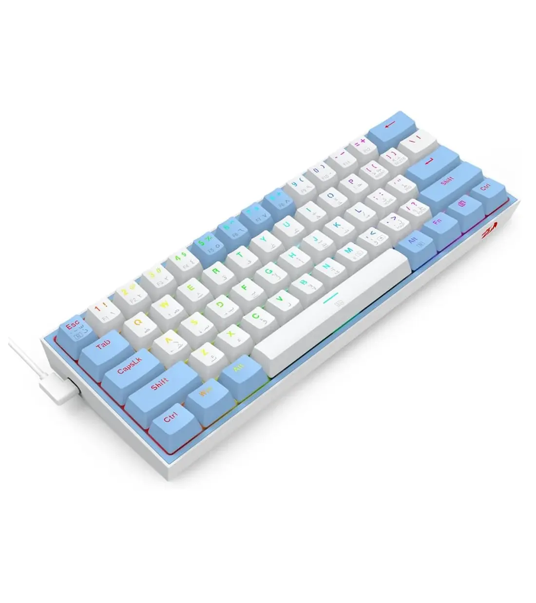 کیبورد ردراگون مدل Redragon K617 FIZZ WB