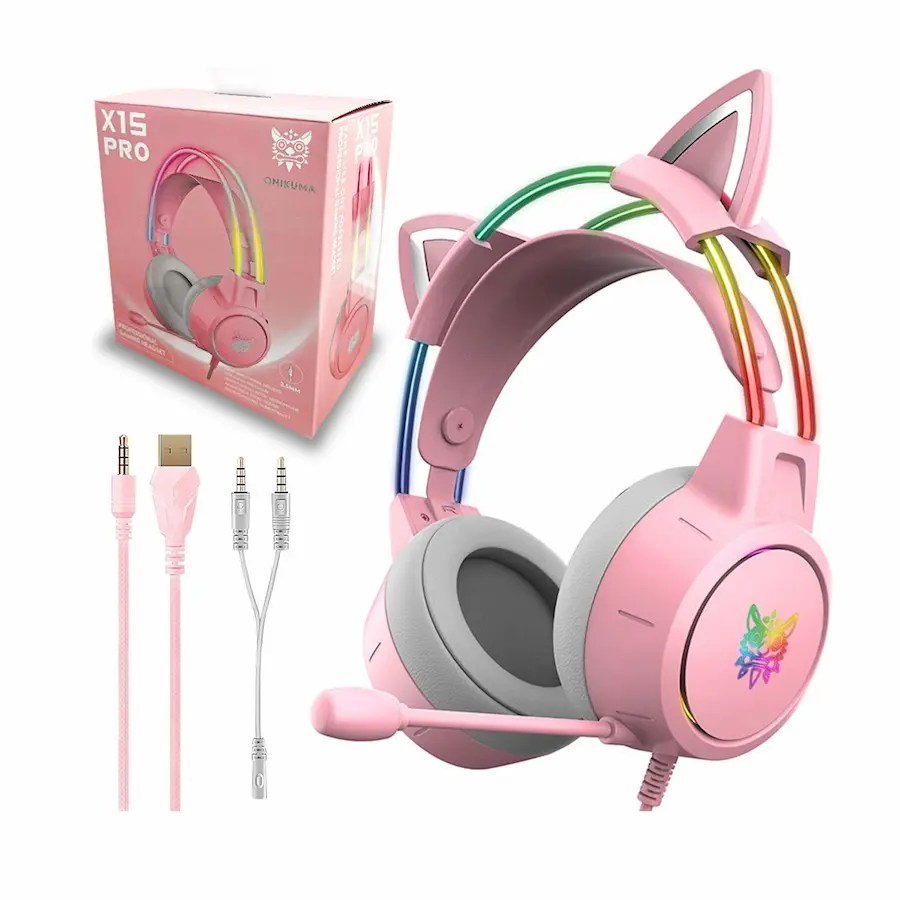 هدست اونیکوما مدل Onikuma X15 Pro WRD Pink