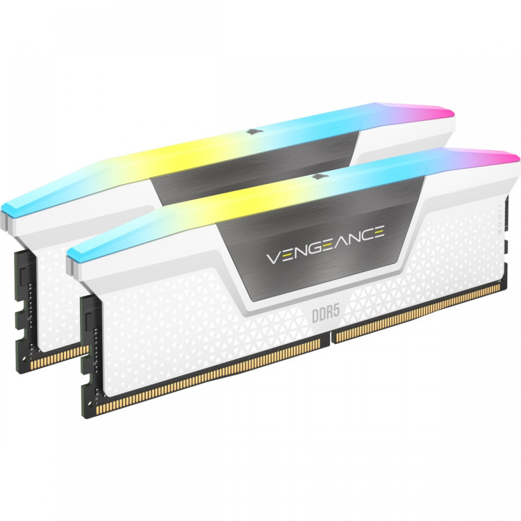 رم کورسیر مدل CORSAIR VENGEANCE RGB 32GB Dual 5200Mhz White