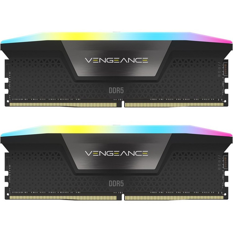 رم کورسیر مدل CORSAIR VENGEANCE 32GB 16GB×2 5200MHz CL40 DDR5 RGB AMD EXPO