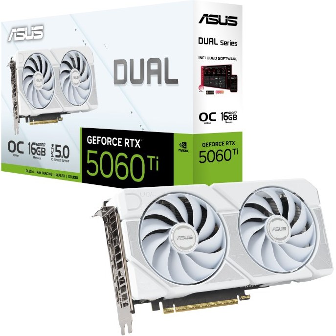 کارت گرافیک ایسوس مدل ASUS Dual RTX 5060 Ti OC 16GB WHITE