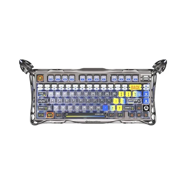 کیبورد گیمینگ گراوا استار مدل GravaStar Mercury K1 Pro Special Edition - Interstellar Silver