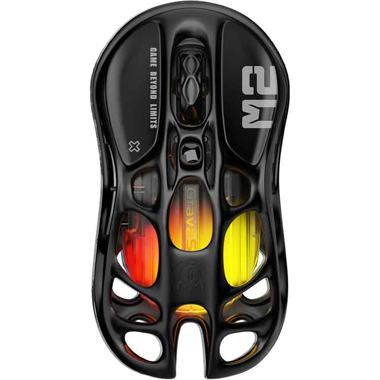 موس گیمینگ گراوا استار مدل GravaStar Mercury M2 - Stealth Black