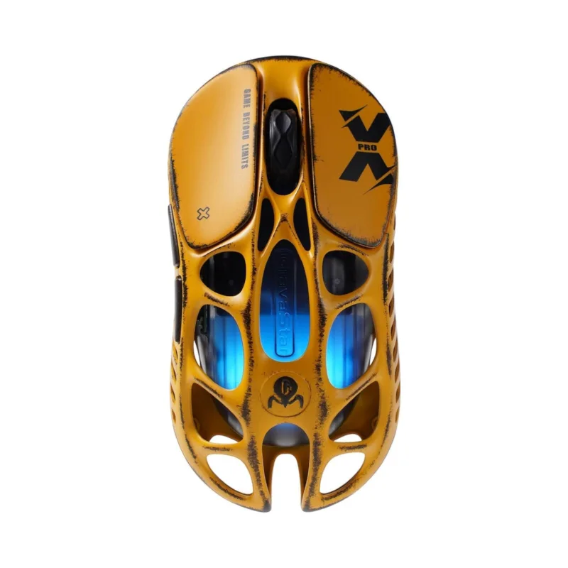 موس گیمینگ گراوا استار مدل GravaStar Mercury X - Special Edition Battle Worn Yellow