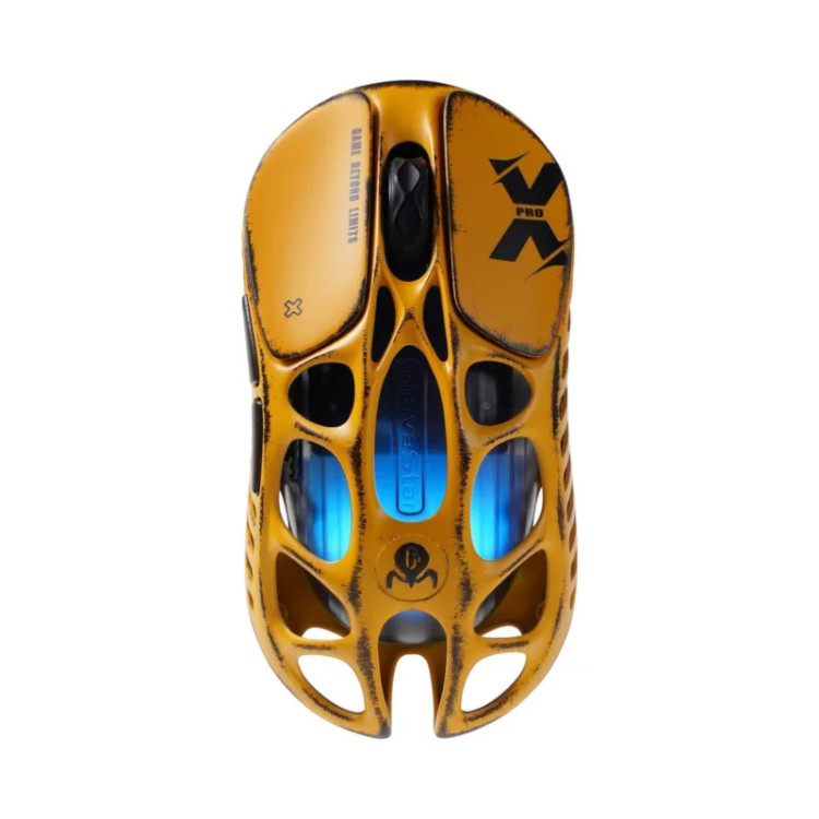 موس گیمینگ گراوا استار مدل GravaStar Mercury X - Special Edition Battle Worn Yellow