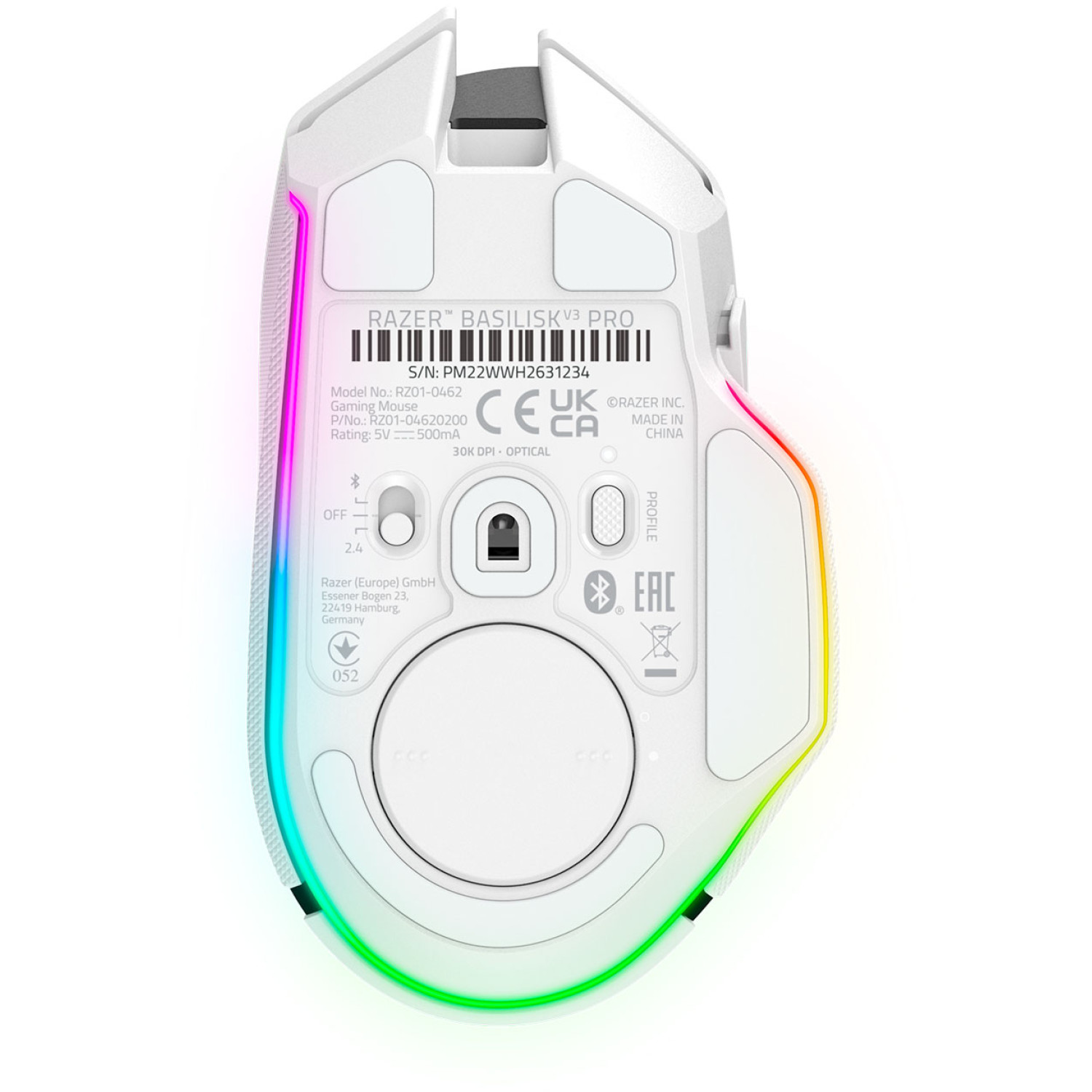 موس ریزر مدل Razer Basilisk V3 Pro White