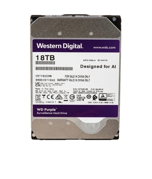هارد اینترنال وسترن دیجیتال مدل Western Digital Purple 18TB