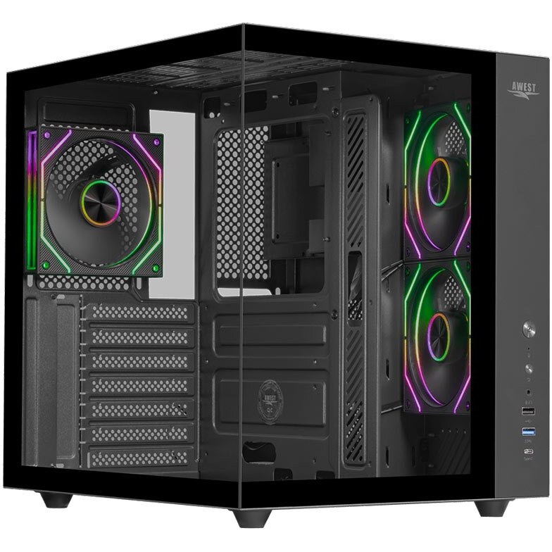 کیس گیمینگ اوست مدل AWEST AQ15 Black
