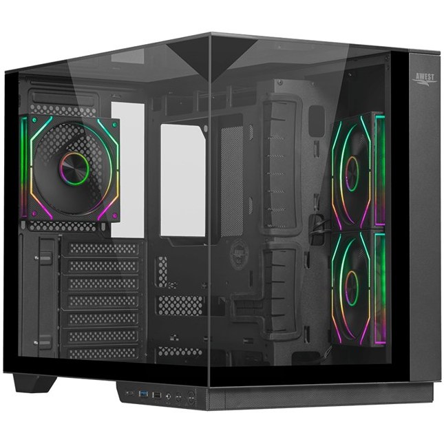 کیس گیمینگ اوست مدل AWEST AQ17 TG Black