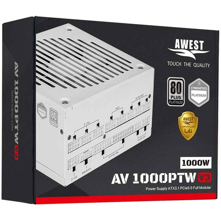 پاور 1000 وات اوست مدل Awest AV1000W-PT V3 White