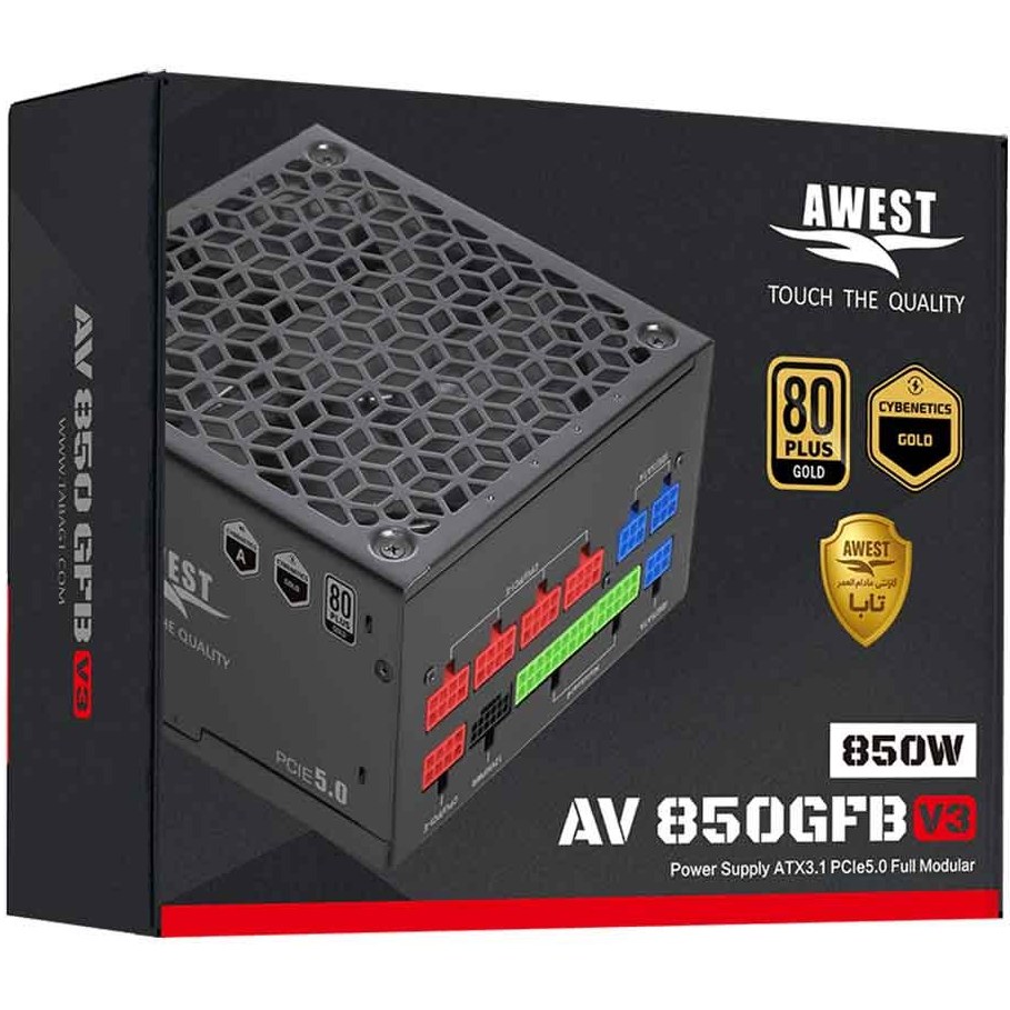 پاور 850 وات اوست مدل Awest AV850W-GF V3 Black