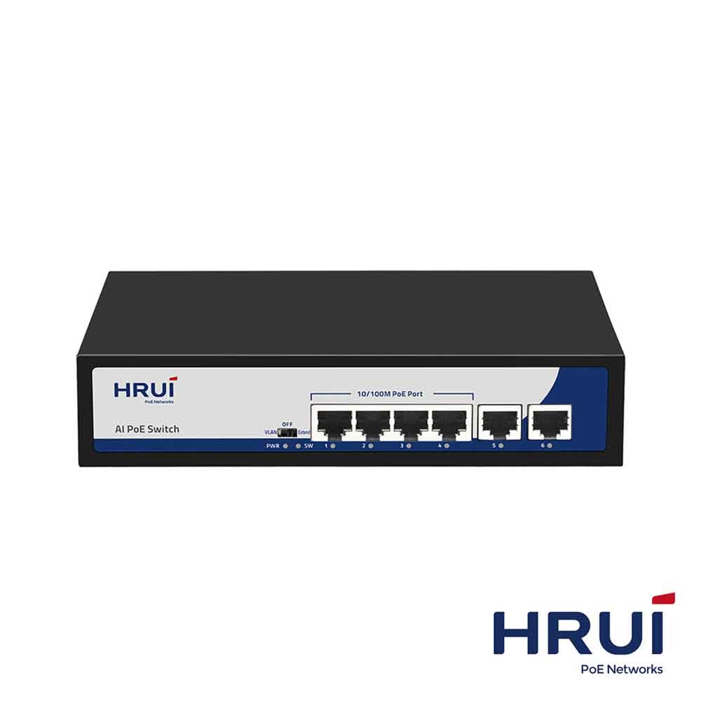سوئیچ شبکه PoE اچ ار یو ای (HRUI) مدل HR900-AF-42N