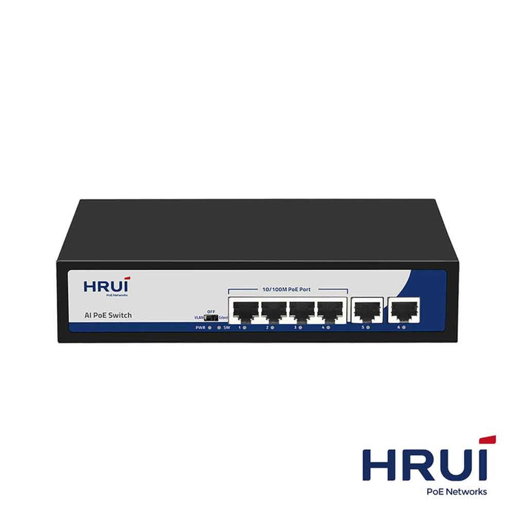سوئیچ شبکه PoE اچ ار یو ای (HRUI) مدل HR900-AF-42N