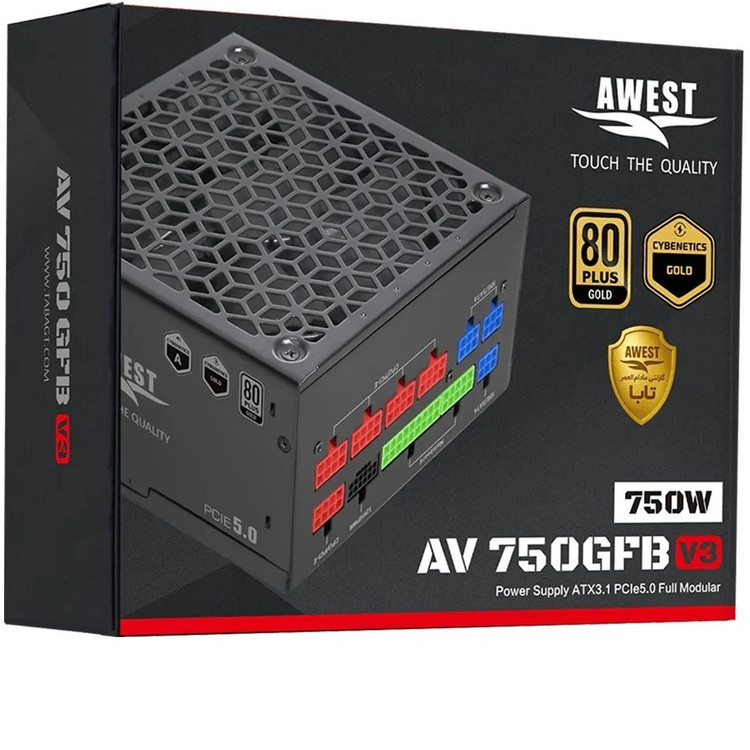 پاور 750 وات اوست مدل Awest AV750W-GF V3 Black