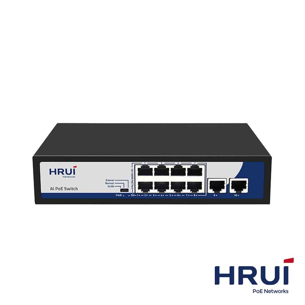 سوئیچ شبکه PoE اچ ار یو ای (HRUI) مدل HR900-AF-82N