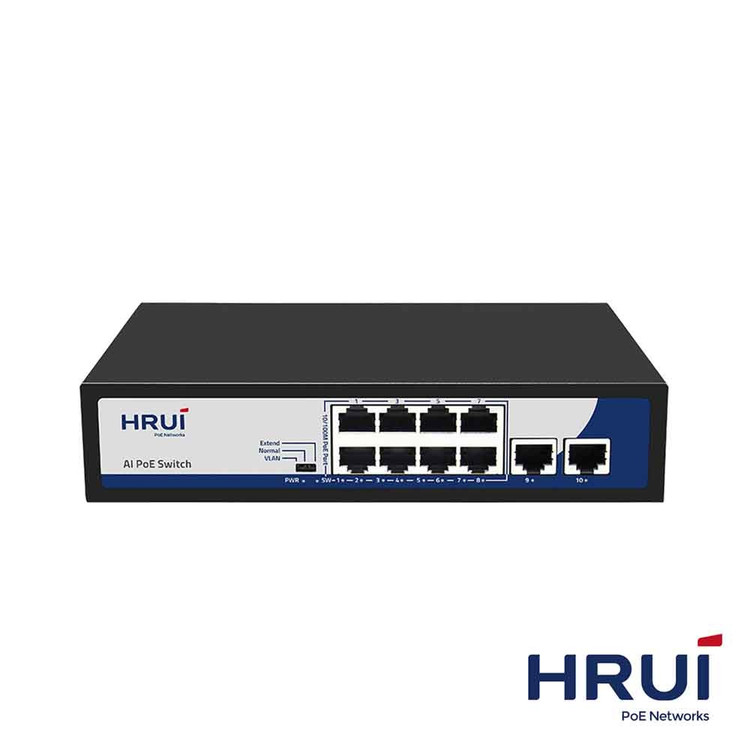 سوئیچ شبکه PoE اچ ار یو ای (HRUI) مدل HR900-AF-82N