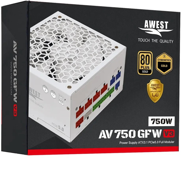 پاور 750 وات اوست مدل Awest AV750W-GF V3 White