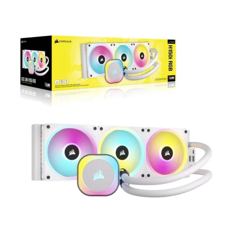 خنک کننده مایع پردازنده کورسیر مدل Corsair iCUE Link H150i RGB WHITE
