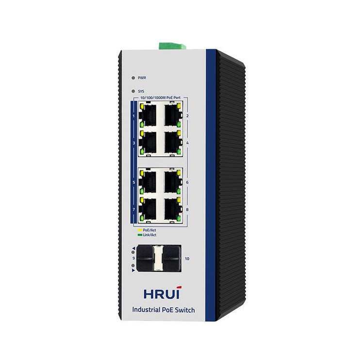 سوئیچ PoE صنعتی مدیریتی گیگ HRUI HR600-AFGM-82S