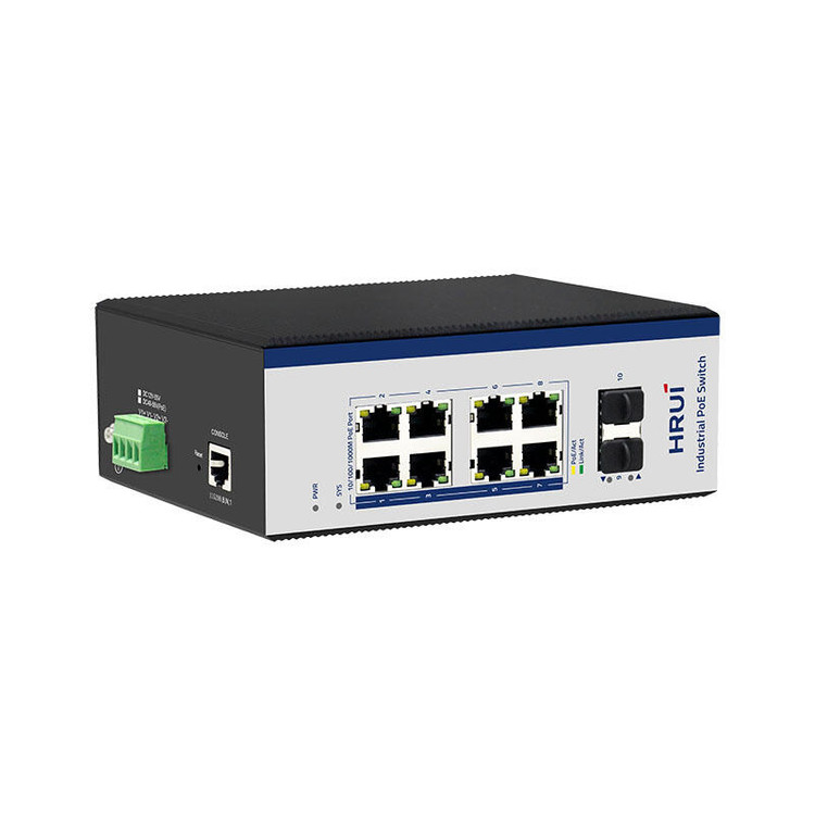سوئیچ PoE صنعتی مدیریتی گیگ HRUI HR600-AFGM-82S