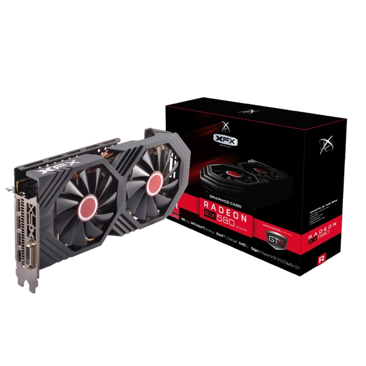 کارت گرافیک ایکس اف ایکس مدل XFX RX 580 8GB کاکرده با کارتون