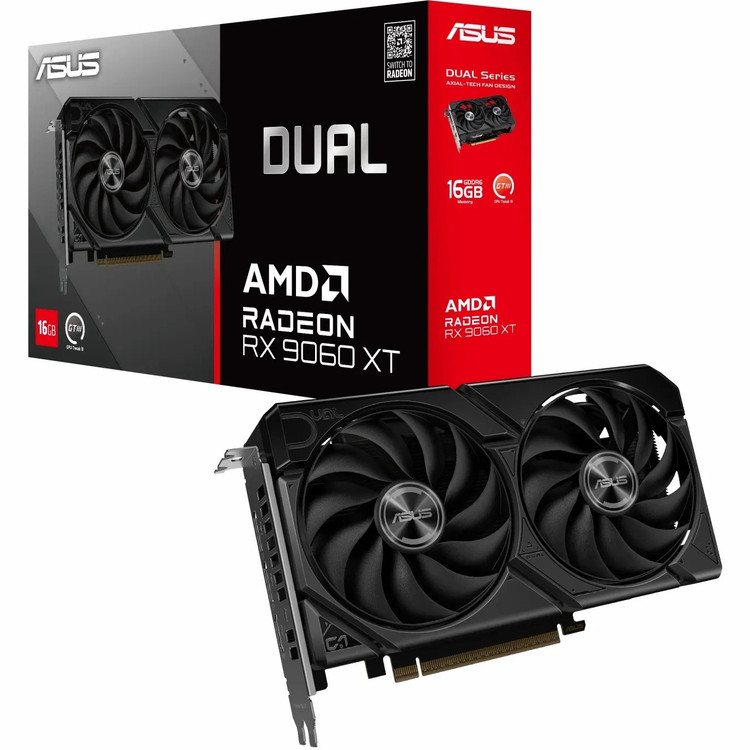 کارت گرافیک ایسوس مدل ASUS Dual Radeon RX 9060 XT 16GB