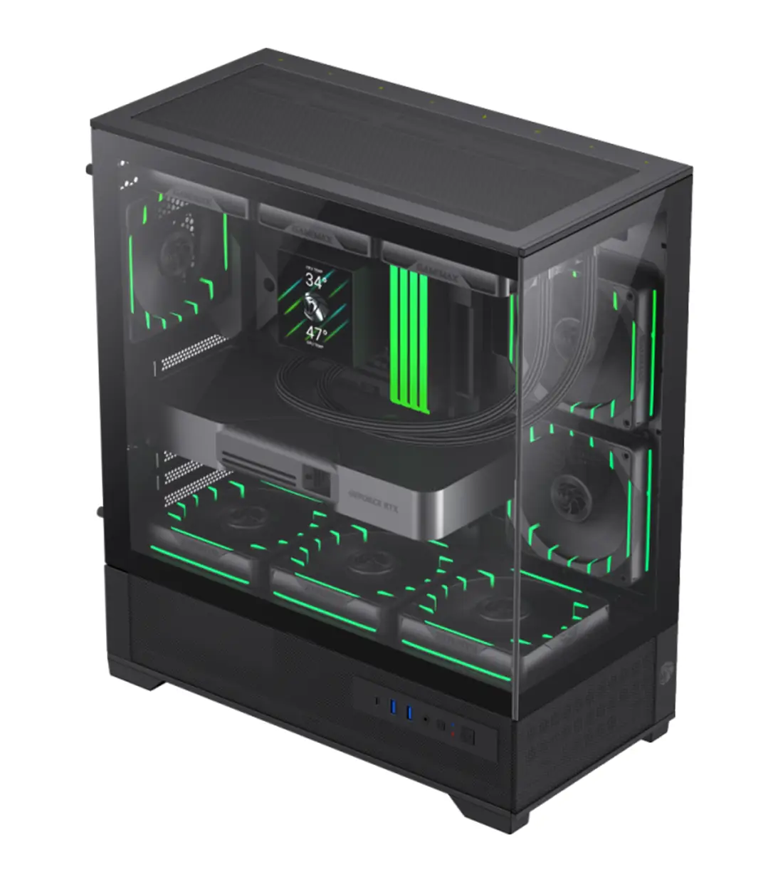 کیس گیمینگ گیم مکس مدل GAMEMAX Vista 2 AB
