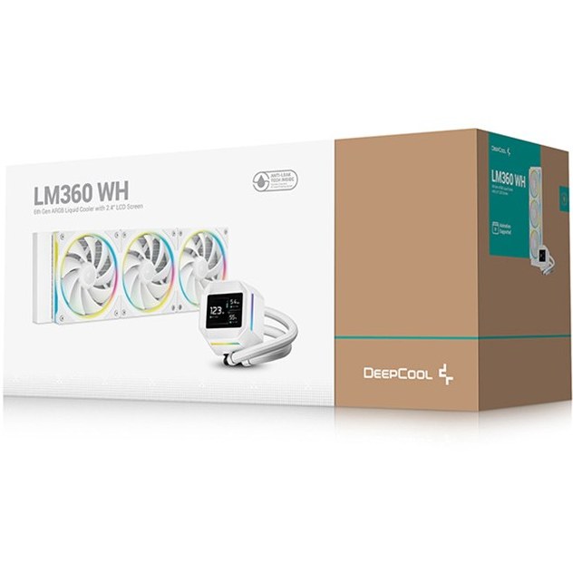 خنک کننده مایع پردازنده دیپ کول مدل DEEPCOOL LM360 RGB WHITE