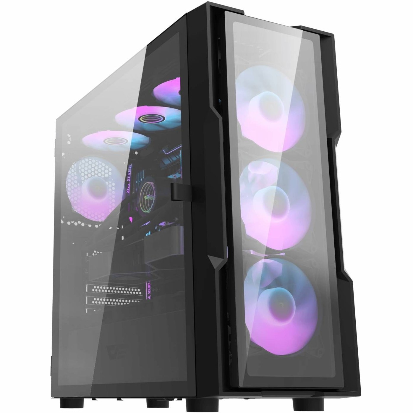 کیس دارک فلش مدل DarkFlash DK431 GLASS Black