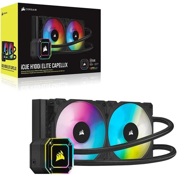 خنک کننده مایع پردازنده کورسیر مدل Corsair iCUE H115i RGB ELITE CAPELLIX