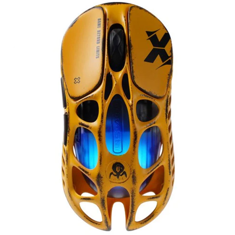 موس گیمینگ گراوا استار مدل GravaStar Mercury X Pro Special Edition Battle Worn-Yellow 8KHZ