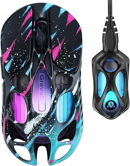 موس گیمینگ گراوا استار مدل Gravastar Mercury X Pro - Neon Graffiti 8K