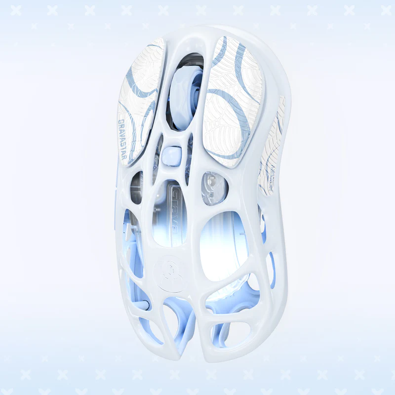 موس گیمینگ گراوا استار مدل Gravastar Mercury M1 Pro - Ice Blue