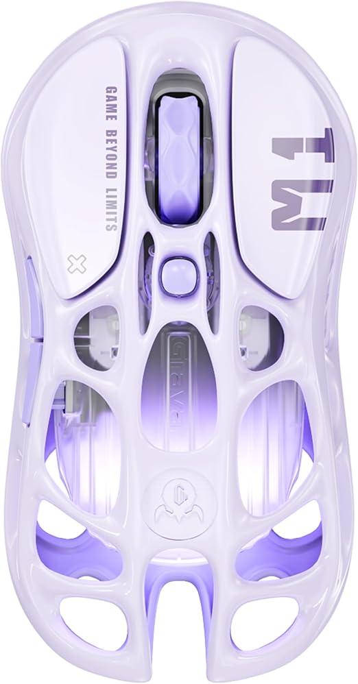 موس گیمینگ گراوا استار مدل Gravastar Mercury M1 Pro - Lavender Purple