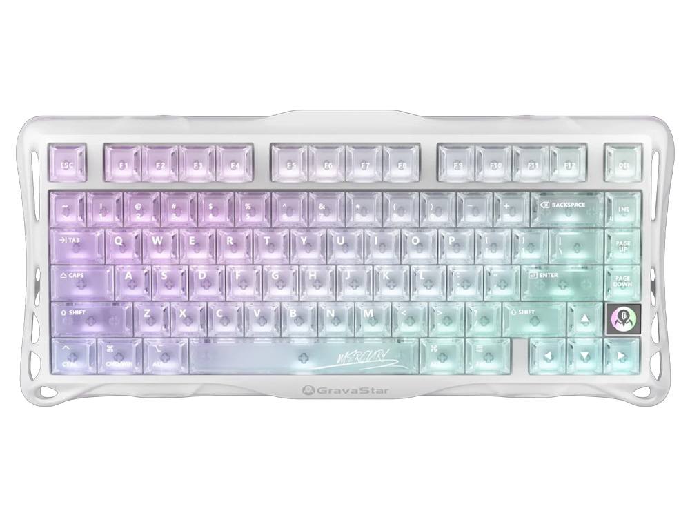 کیبورد گراوا استار مدل Gravastar Mercury K1 Lite - Crystal Aurora