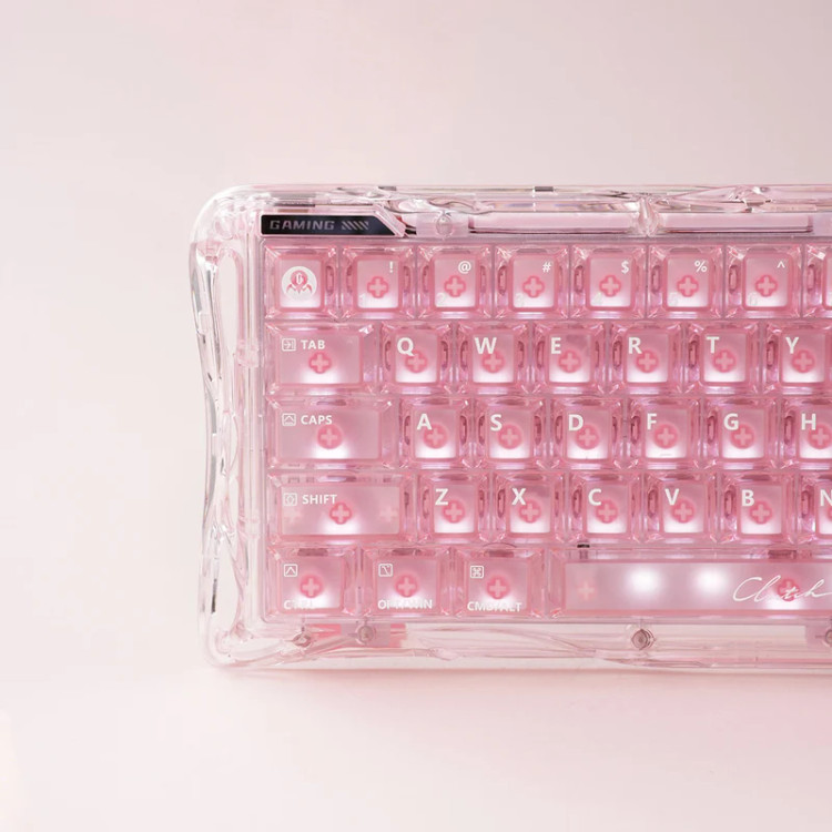 کیبورد گیمینگ گراوا استار مدل Gravastar Mercury V60 - Crystal Rose