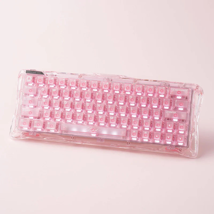 کیبورد گیمینگ گراوا استار مدل Gravastar Mercury V60 - Crystal Rose