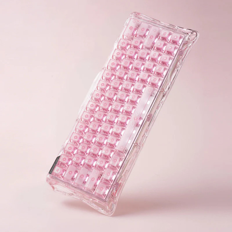 کیبورد گیمینگ گراوا استار مدل Gravastar Mercury V60 - Crystal Rose