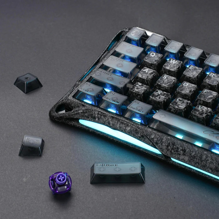 کیبورد گیمینگ گراوا استار مدل Gravastar Mercury V60 Pro - Cyber Frost Black