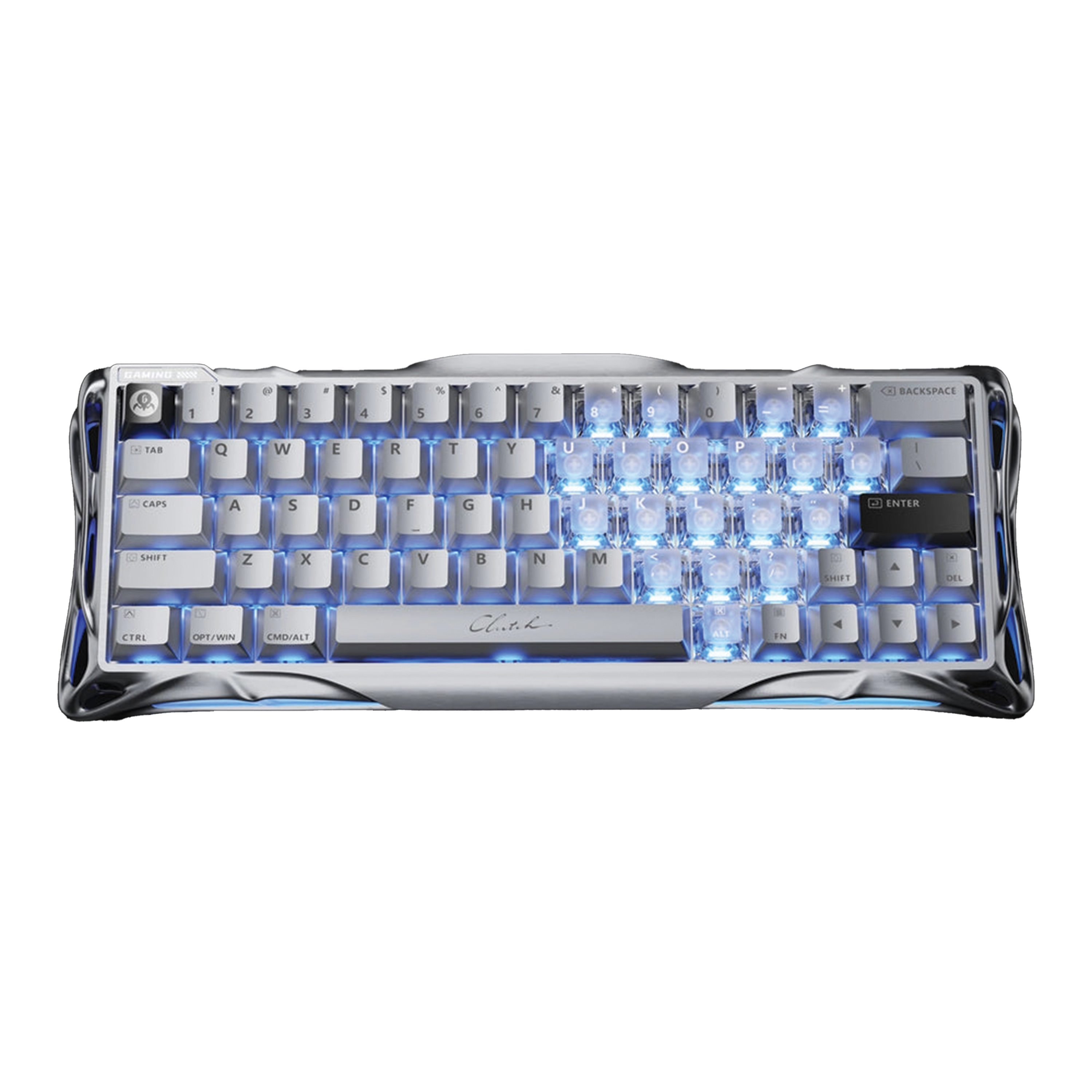 کیبورد گیمینگ گراوا استار مدل Gravastar Mercury V60 Pro - Chrome Silver