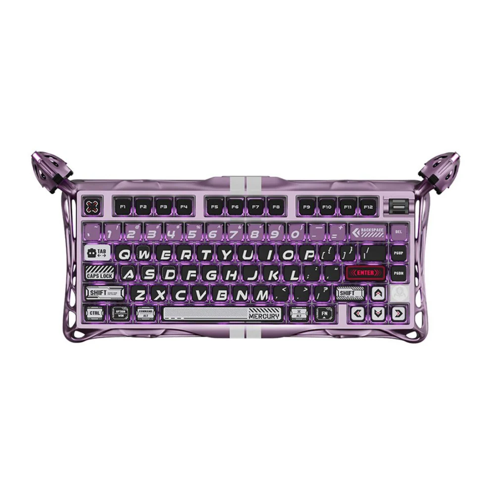 کیبورد گیمینگ گراوا استار مدل Gravastar Mercury V75 Pro - Iron Purple