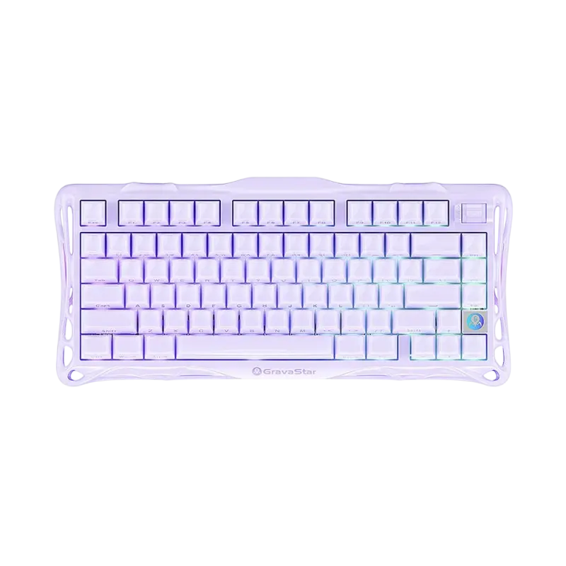 کیبورد گیمینگ گراوا استار مدل Gravastar Mercury V75 - Lavender Purple