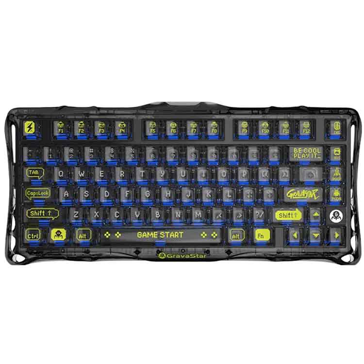 کیبورد گیمینگ گراوا استار مدل GravaStar Mercury K1 Lite - Transparent Black